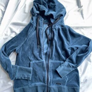 Calvin Klein Blue Hooded Zip-Up Jacket